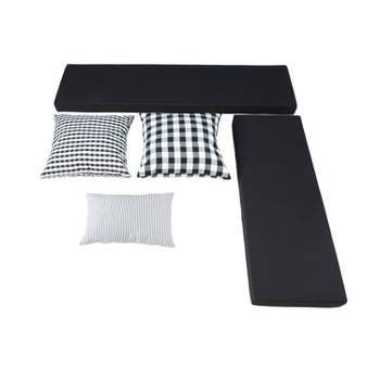 Cotton Striped Chair Pad Black/natural - Threshold™ : Target