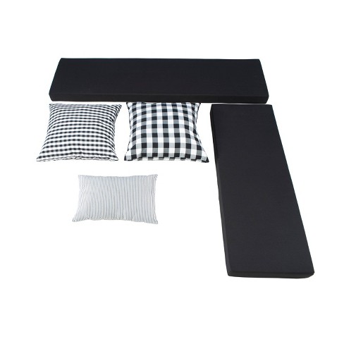 Cotton Striped Chair Pad Black/Natural - Threshold™