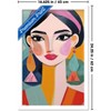 Trends International Reinders: Portraits - Vibrant Woman I Framed Wall Poster Prints White Framed Version 14.725" x 22.375" - 3 of 4
