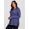 RBX Active Women's Ultra Lightweight French Terry Pullover Long Sleeve Yoga Tunic with Thumbholes - 3 of 4