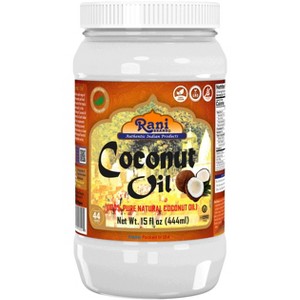Coconut Oil (100% Pure Natural Coconut Oil) Cold Pressed - 15 fl oz (444ml) - Rani Brand Authentic Indian Products - 1 of 4