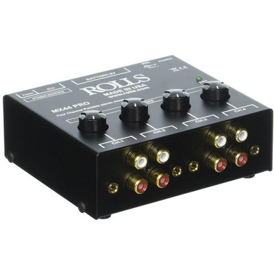 ROLLS 4CHANNEL STEREO RCA & 1/8" MIXER