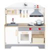 Karl Home Wooden Play Kitchen With Toy Kitchen Sink, Oven, Microwave & Cooking Set Accessories - 4 of 4