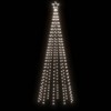 vidaXL LED Christmas Tree with Spike - Cold White, 310 LEDs, 10 ft High, 8 Lighting Effects - 4 of 4