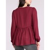 Women's Long Sleeve Empire Waist Keyhole Woven Blouse | Motherhood Maternity - 2 of 3
