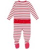 RuffleButts Modal Blend Baby Girls Ruffle One Piece Footie Pajamas - 2 of 4