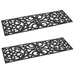BIRDROCK HOME Rubber Stair Treads | Non-Slip, Weather-Resistant Mats for Outdoor Steps, Patios, Walkways & Garden | 2 Pack, 10" x 30" - 1 of 4