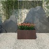 LeisureMod Rectangular Planter in Fiberstone with Drainage Holes for Indoor and Outdoor Home Bloom Collection - 2 of 4