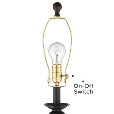 Bronze Iron Scroll 63" Rustic Floor Lamp with Cream Drum Shade