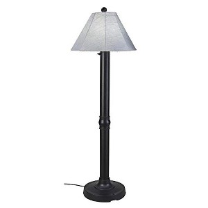 Patio Living Concepts Seaside Floor Lamp 67620 with 3 black body and canvas granite Sunbrella shade fabric - 1 of 1
