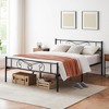 Pattern Bed Frame with Headboard and Footboard, Bed Mattress Foundation with Storage No Box Spring Needed Noise Free Easy Assembly - 2 of 4