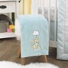 NoJo Disney Winnie the Pooh Hello Sunshine Aqua Super Soft Baby Blanket with Multi Colored Rainbow and Cloud Applique - 2 of 4