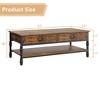 Coffee Table with Drawers, 41" Large Center Table with Storage - 2 of 4