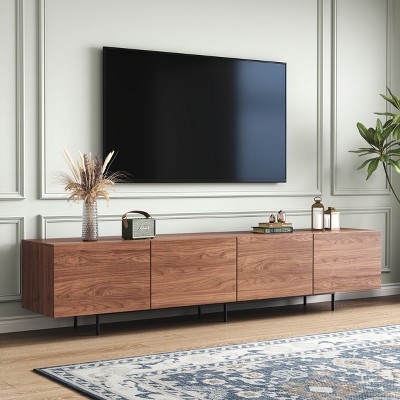 Etelifrank Wood TV Stand Media Console With 4-Cabinets