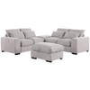 TIRAMISUBEST 112 inch Tatman Linen Blend Sectional 2 Ottomans Modular Chaise Glam Living Room Removable Cushions Minimal Tool Assembly - 4 of 4