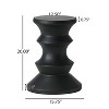 Kumasinova 20" One-Of-A Kind Modern Outdoor Side Table,MGO Patio End Table Accent Side Table for Porch,Garden&Living Room,Versatile Decor Piece,Black - 2 of 4