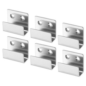 Unique Bargains Stainless Steel Mirrors Picture Frame Display Wall Mounting Support Brackets 6 Pcs - 1 of 4