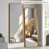 MAYEERTY 64 inch Full Length Mirror Rectangle Aluminum Alloy Frame Leaning Haning Dressing Mirror Gold - 3 of 4