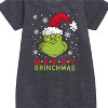 - Dr. Seuss - Merry Grinchmas Graphic Short Sleeve Fleece Dress - 2 of 4
