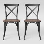 Set of 2 Malden French Bistro Dining Chair Matte Black - Threshold™