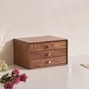 3-Tier Drawer Jewelry Box, Desktop Storage Box, Countertop Organizer, Ebony Jewelry Box - 4 of 4