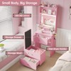 Vanity Desk Set with 3 Adjustable Lighted Mirror & Charger Station - 3 of 4