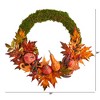 Nearly Natural 20” Autumn Pumpkin, Gourd and Fall Maple Leaf Artificial Wreath - 3 of 4