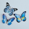 Collections Etc Hand-Painted Vivid Blue Butterfly Metal 3-Piece Wall Set - 2 of 2