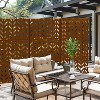 Dovelina Metal Outdoor Privacy Screen Freestanding Room Dividers Patio Decorative Screens - image 3 of 4