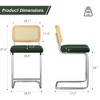 Infurnic Counter and Bar Stools, Upholstered Bar Stools Set with Durable Table Legs, for Kitchen and Dining Room, 2PCS, Green, 17.7"*18.9"*37.4" - 4 of 4