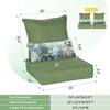 Aoodor 24'' x 24'' Outdoor Deep Seat Chair Cushion Set, Olefin Fabric Slipcovers with Sponge Foam (Set of 2 Seats, 2 Backs, 2 Lumbar Pillows) - 4 of 4