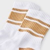 Women's Game Day Varsity Stripe Ribbed Cushioned Mid Crew Socks - Wild Fable™ - 3 of 3