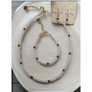Michelle Marie Boutique's Pearl & Birthstone Color Crystal Jewelry Sets - 1 of 4
