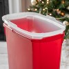 IRIS USA 40" 20 Rolls Wrapping Paper Storage Box Container, Red - 3 of 4