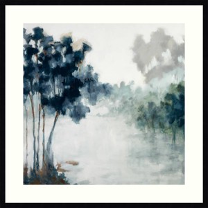 Amanti Art 33"x33" Soft Winter Light by Jacqueline Ellens Framed Wall Art Print: Moody Abstract Landscape - 1 of 4