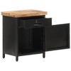 vidaXL Bedside Cabinet 15.7"x11.8"x20.5" Rough Mango Wood - 2 of 4