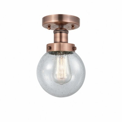 Beacon - 1 Light Semi-Flush Mount In Industrial Style-8.25 Inches Tall and 6.5 Inches Wide