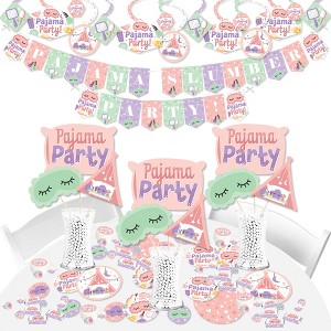 Big Dot of Happiness Pajama Slumber Party - Girls Sleepover Birthday Party Supplies - Banner Decoration Kit - Fundle Bundle - 1 of 4
