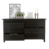 NicBex 6 Drawer Double Dresser for Bedroom,Modern Style  Drawers with Black Metal Pulls,Dressers for Kids Room,Living Room,Entry and Hallway - 4 of 4