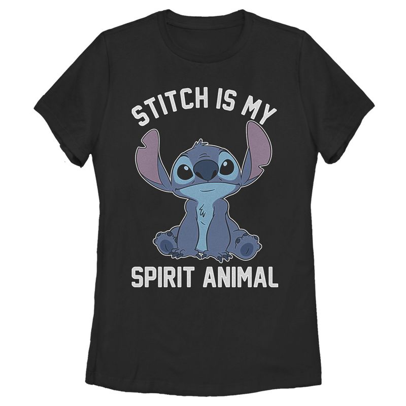 Women's Lilo & Stitch My Spirit Animal Is Stich T-Shirt, 1 of 5