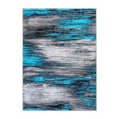 Emma and Oliver Ultra Soft Shaded Look Olefin Accent Rug with Natural Jute Backing