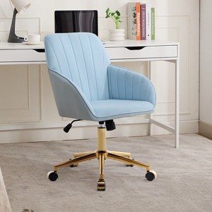 NicBex Adjustable Office Chair with Wheels,Modern Ergonomic Computer Chair,Swivel Velvet Upholstered Desk Chair for Adult, Student - 1 of 4