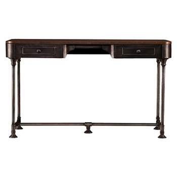 Elmore 2 Drawer Wood/Metal Writing Desk - Tobacco - Aiden Lane