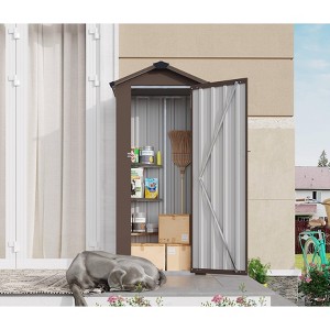 Gulches Outdoor Galvanized Iron Locker Rustproof, Waterproof, Lockable, Easy Assembly with Installation Kit, Industrial Style - 1 of 4