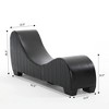 Yoga Chaise Lounge for Stretching and Relaxation Modern Faux Leather Curved Sofa, Modern Faux Leather Curved Sofa, Living Room Bedroom - image 4 of 4