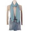 Elerevyo Women's Solid Chiffon Sheer Lightweight Soft Long Scarf Shawl 1 Pc - 2 of 4