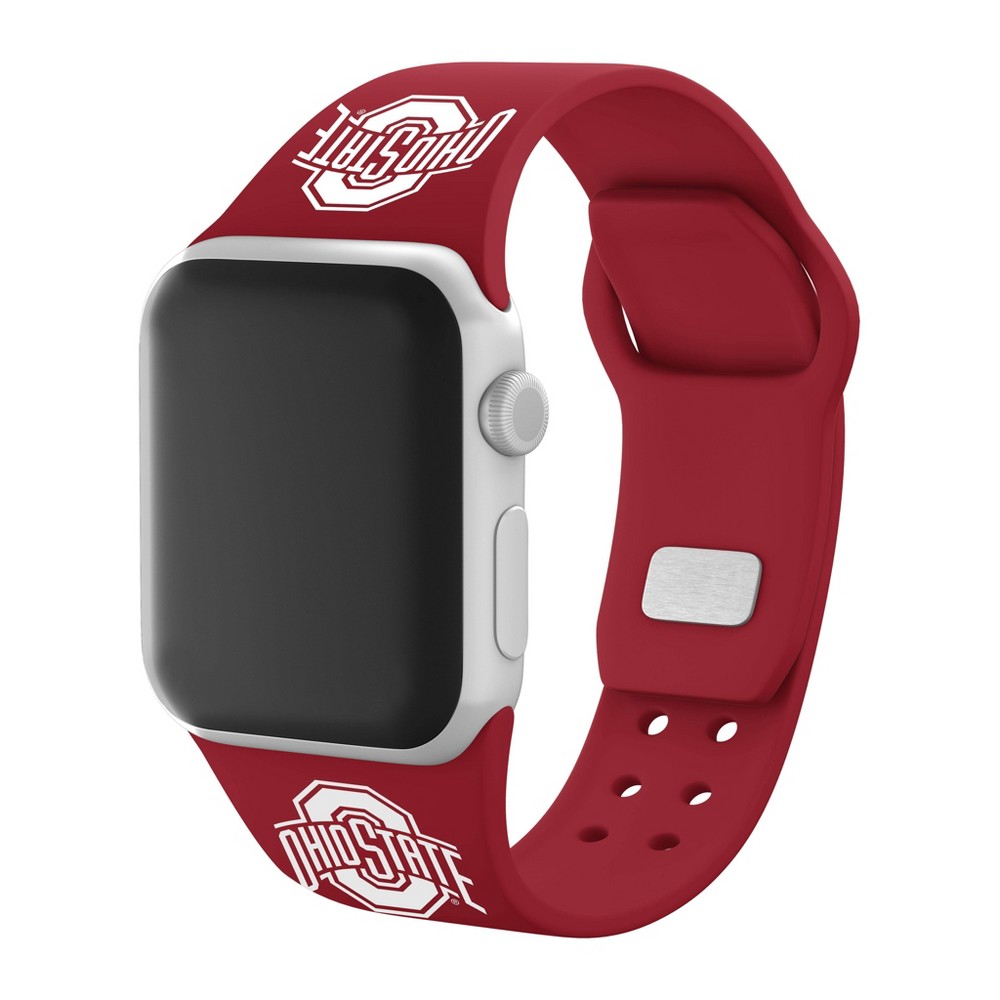 NCAA Ohio State Buckeyes Silicone Apple Watch Band 42/44/45/49mm - Red
