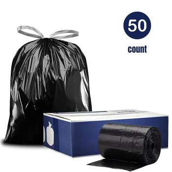 Plasticplace 13 Gallon Trash Bags │ 1.0 Mil │ Clear Extra Tall Drawstring  Garbage Can Liners │ 24 x 31 (200 Count)
