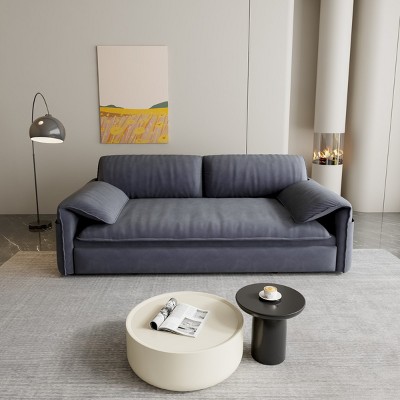 63.8" Queen Size Pull Out Couch 3-In-1 Convertible Sleeper Sofa Bed With Side Storage,Multi-Functional Velvet Loveseat Bed For Apartment-Cuddlewood