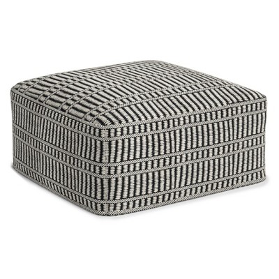 NicBex Square Pouf Ideal for Relaxing and Additional Seating Durable and Stylish Accent Furniture, Black/White